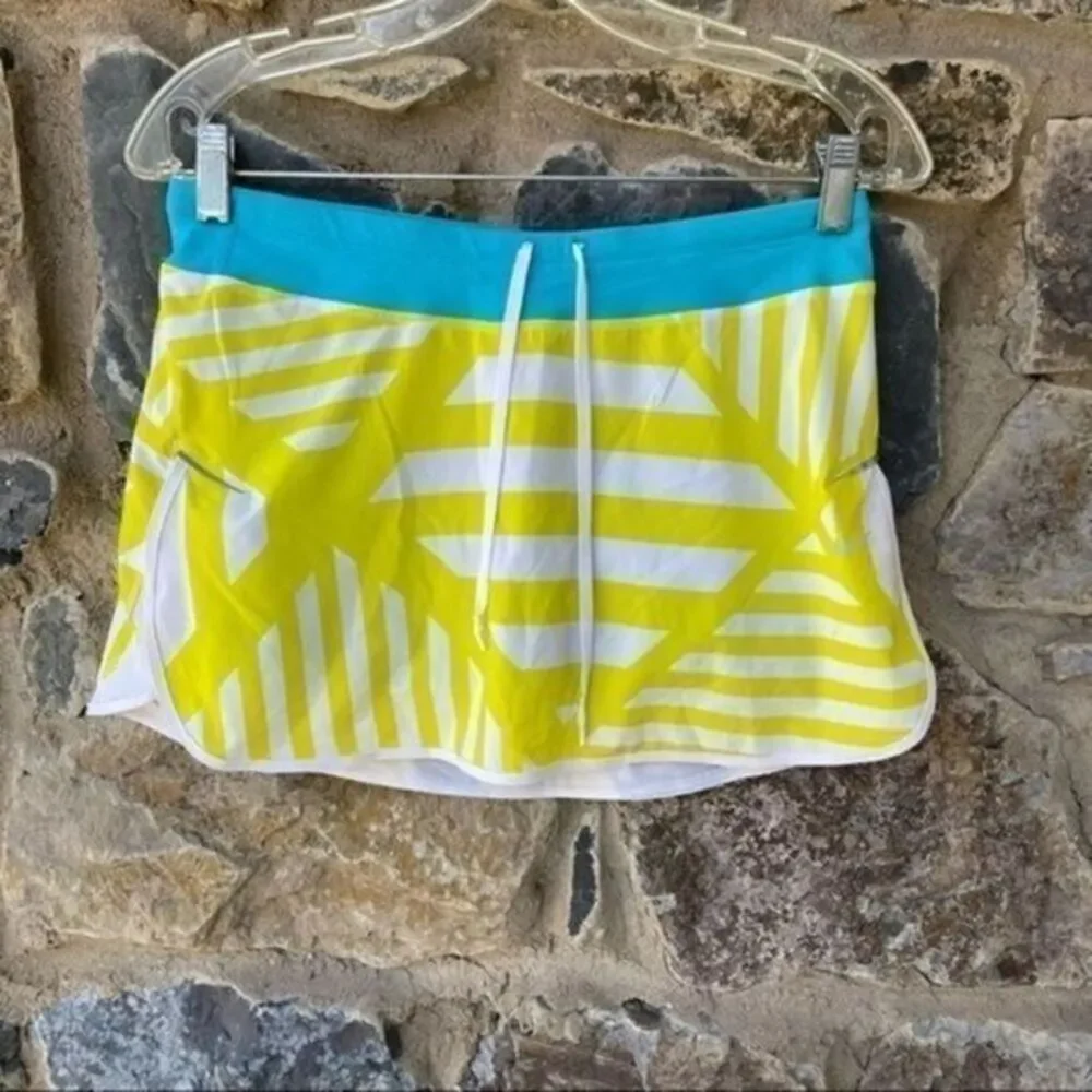 Nike dri-fit skort neon yellow turquoise blue